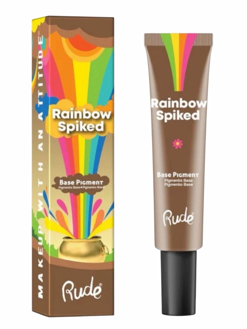 New Rude Cosmetics Brown Rainbow Spiked Base Primer Pigment Enhancer Intensifier